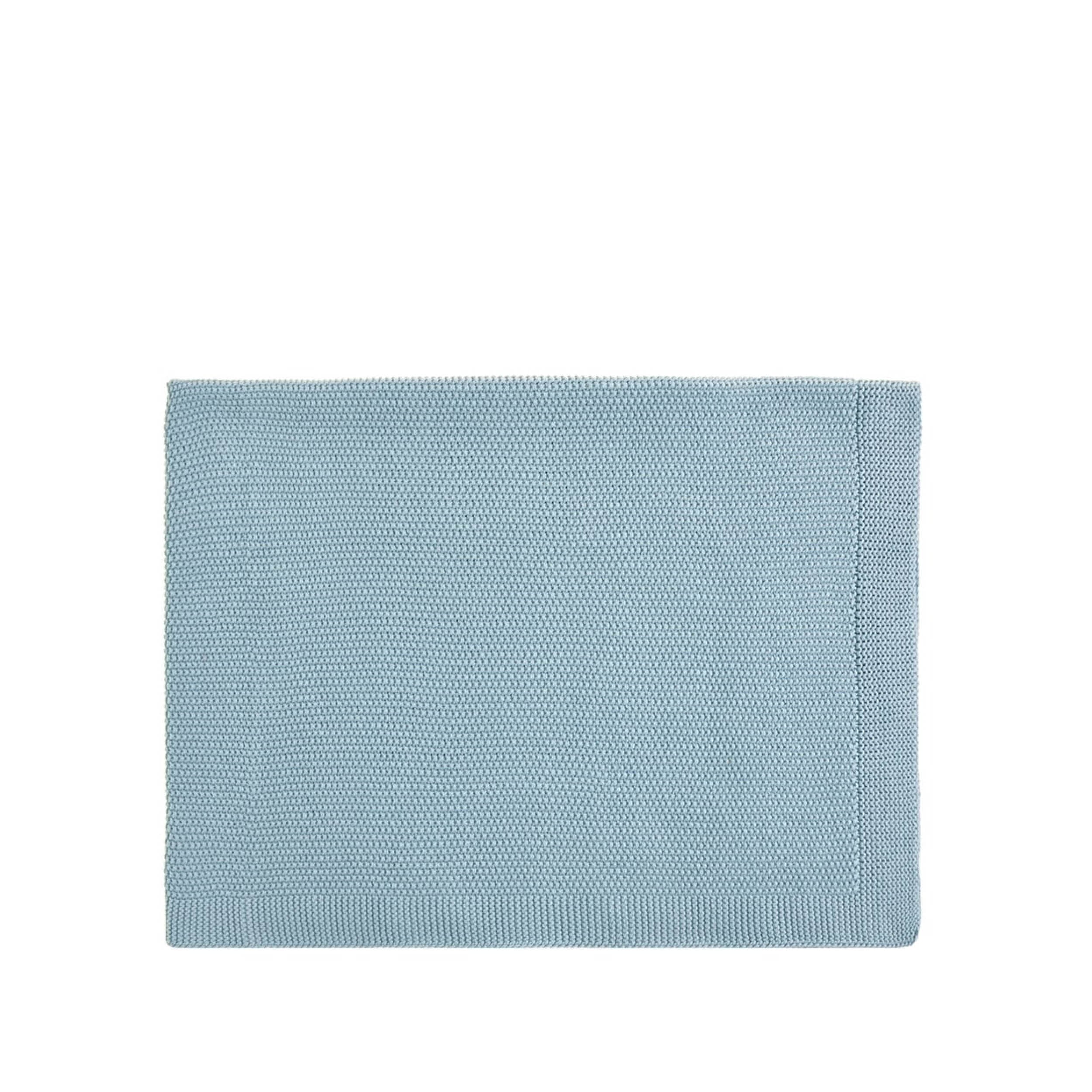 Gestrickte Decke Bou in winter blue