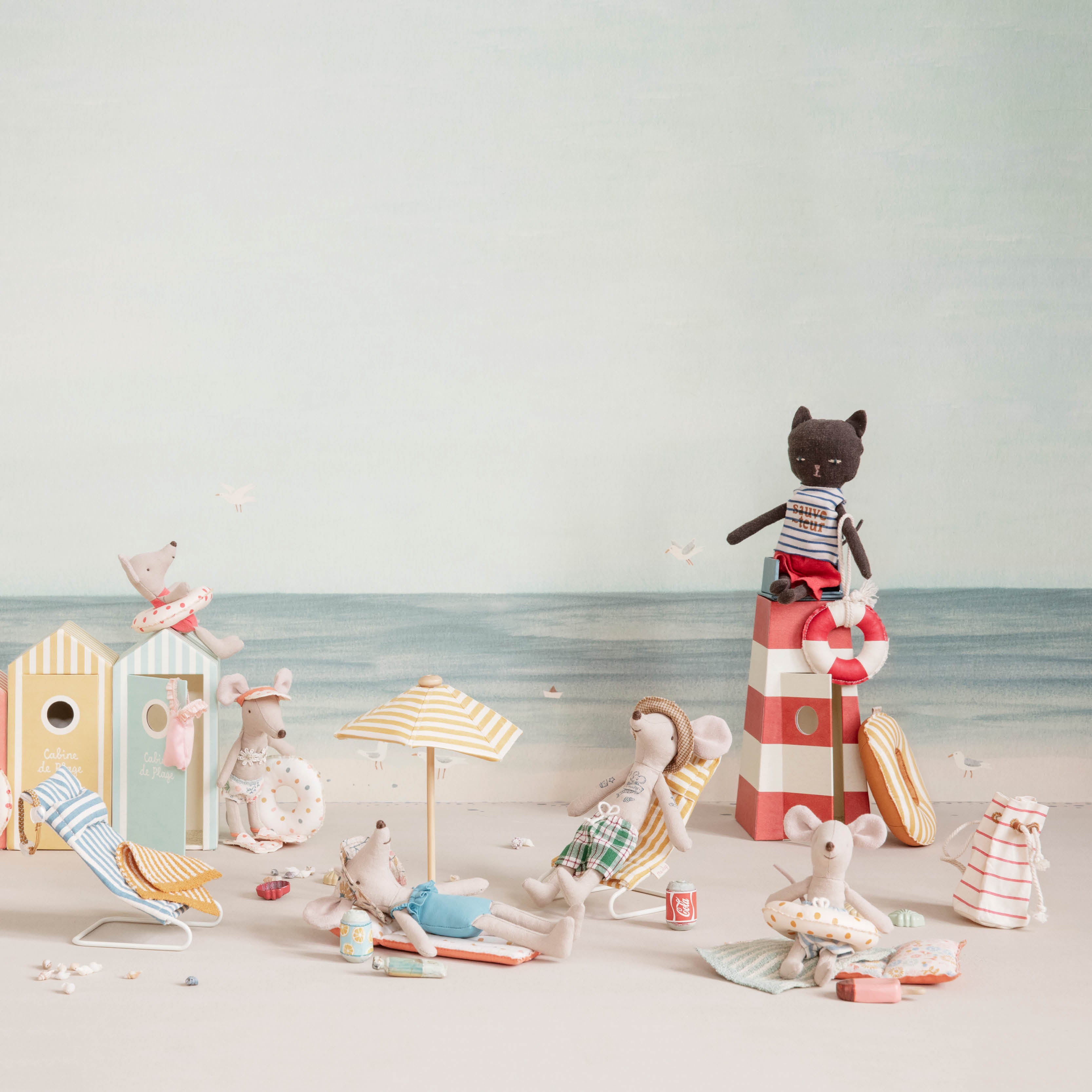 Mäuse Strand Set, Tasche mit Strandzubehör