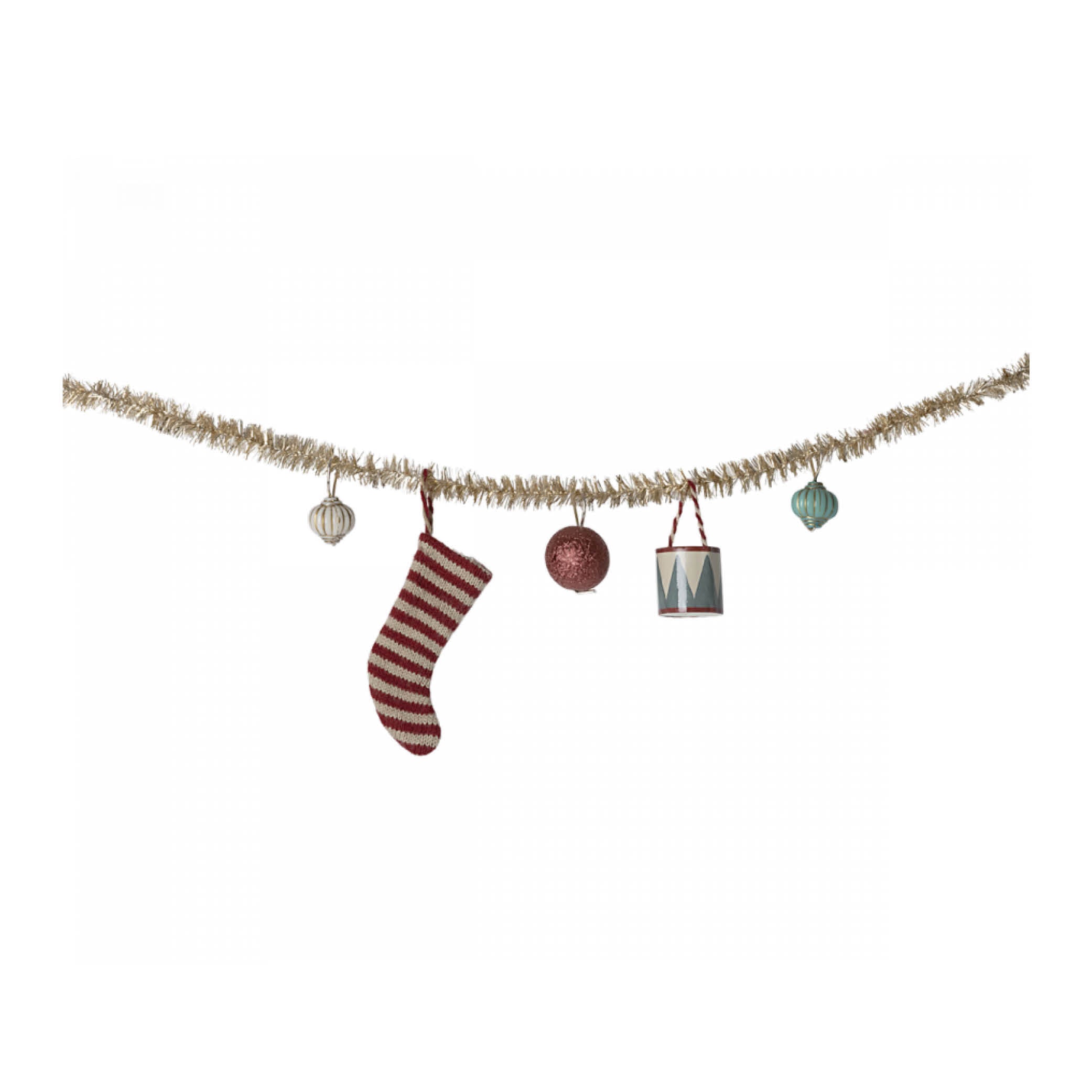 Kleine Weihnachtsgirlande in gold