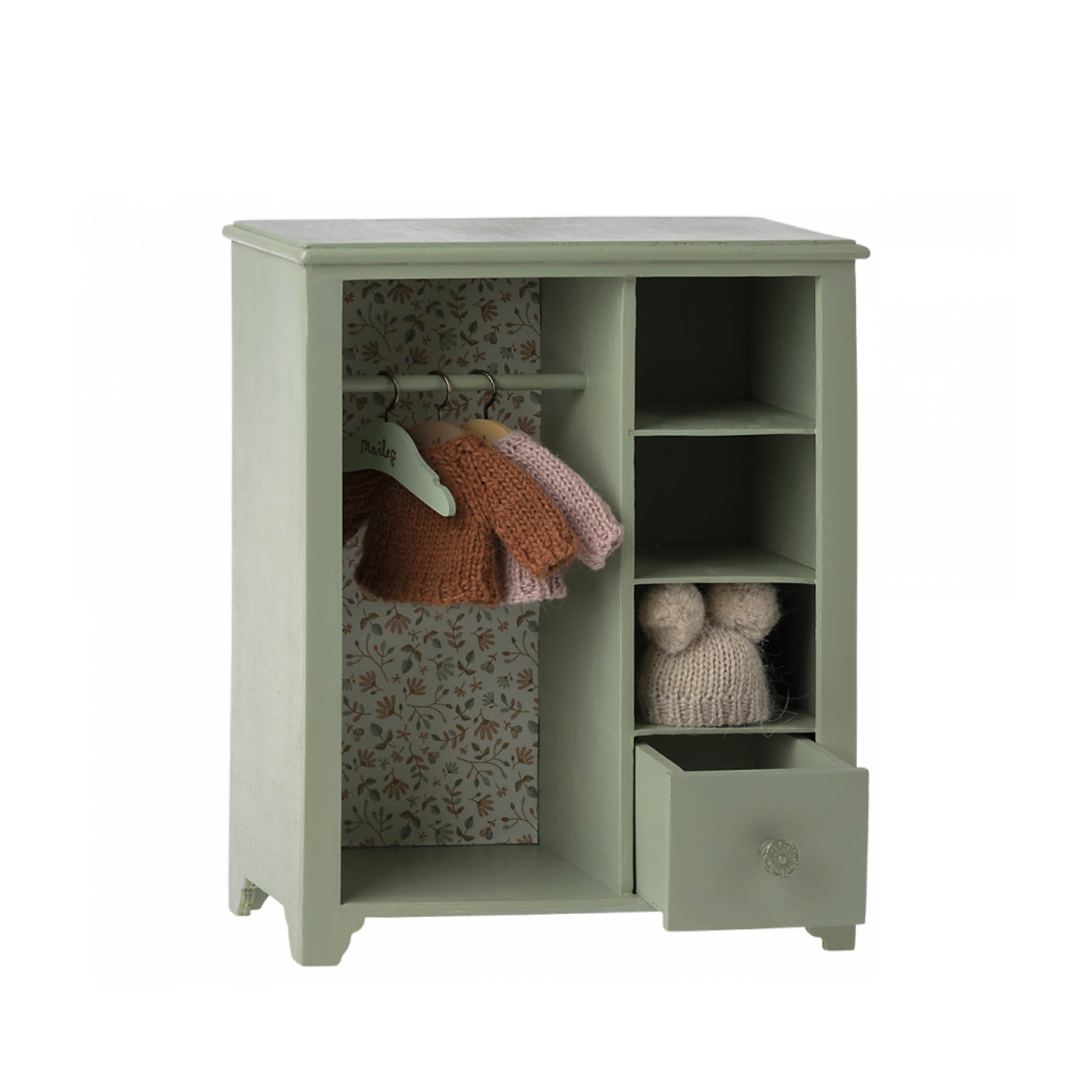 Teddy & Hasen Kleiderschrank in minzgrün