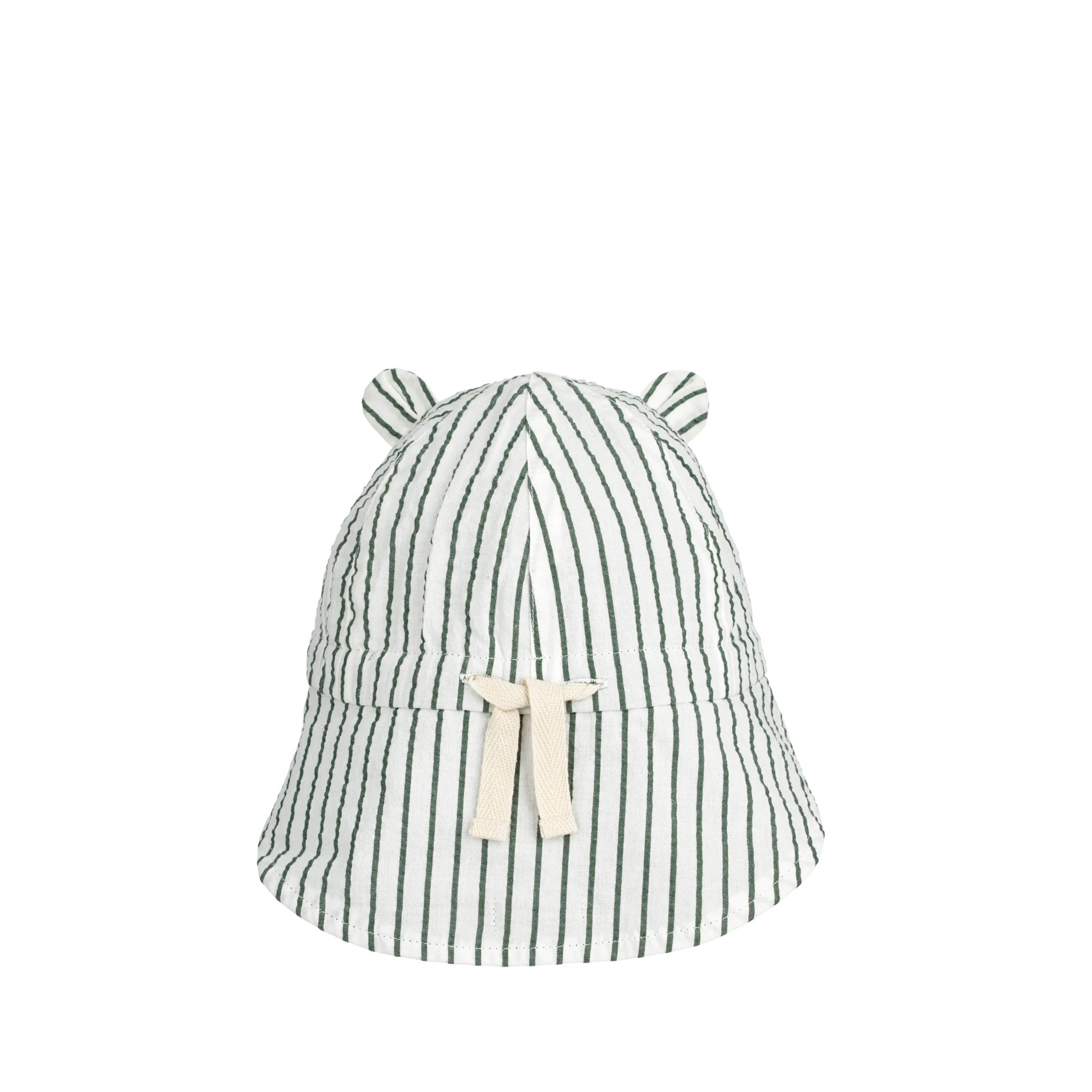 Sonnenhut Gorm in garden green/creme de la creme gestreift