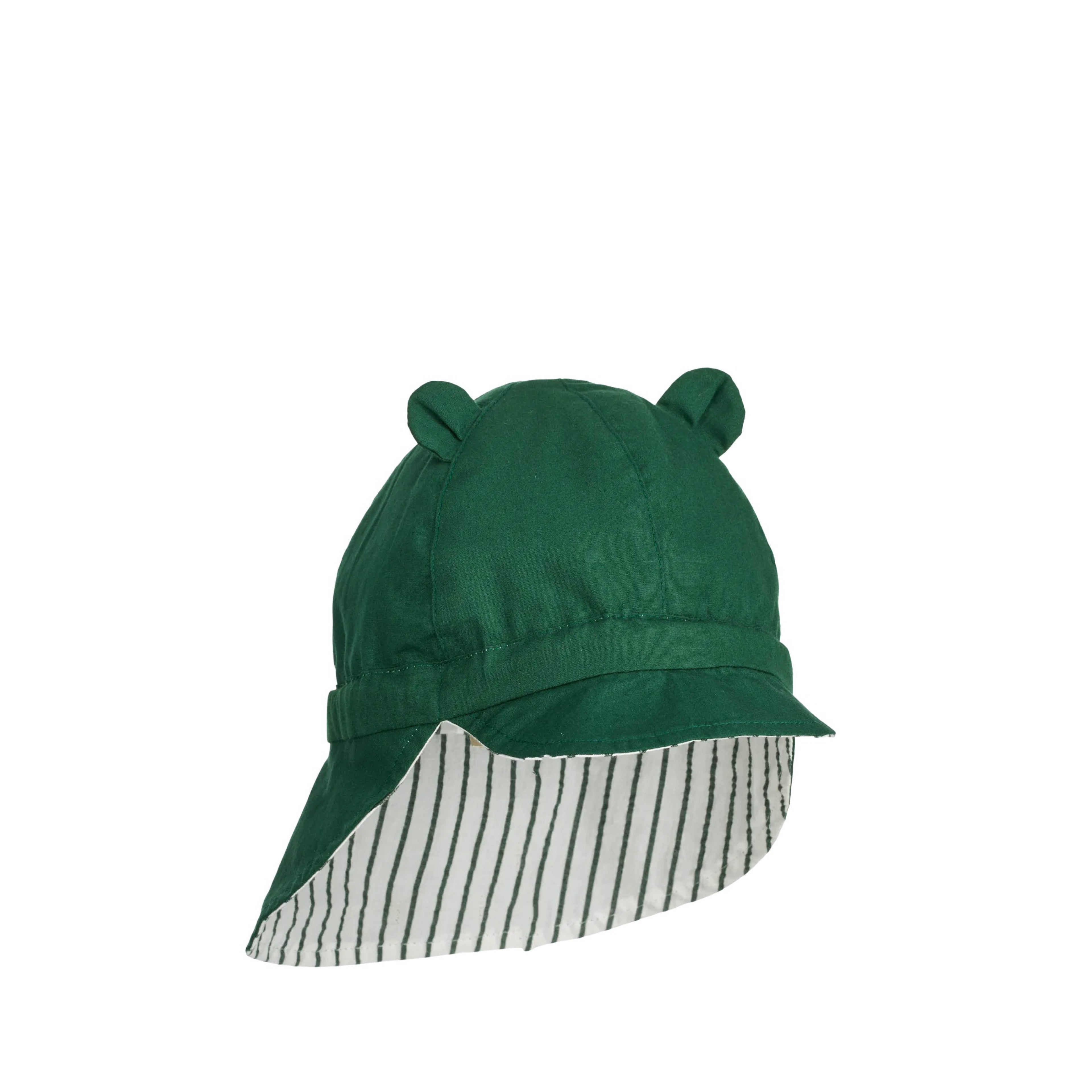 Sonnenhut Gorm in garden green/creme de la creme gestreift