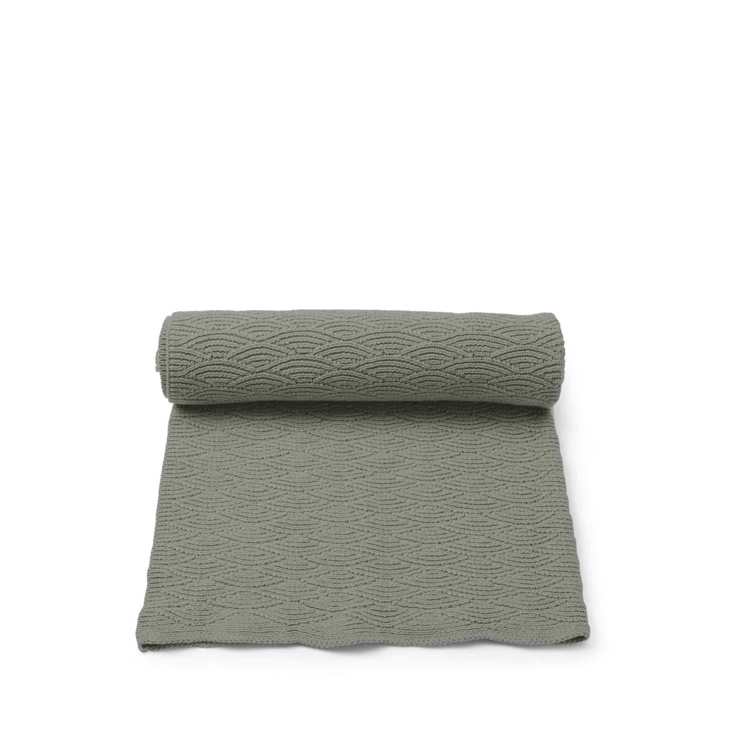 Pointelle Babydecke in mulled basil