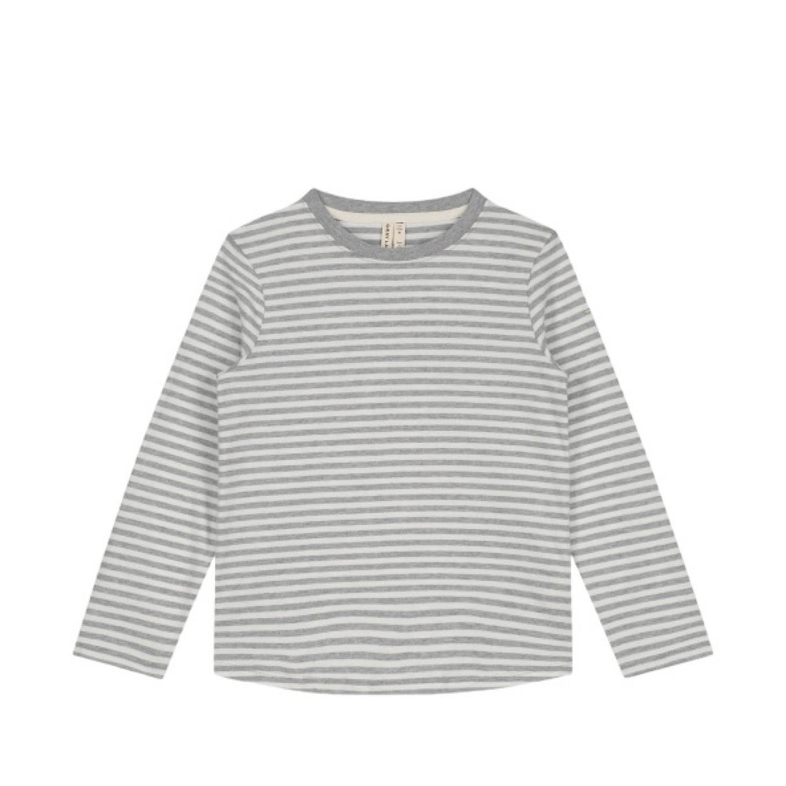 Long-sleeved T-Shirt in grey melange/off white