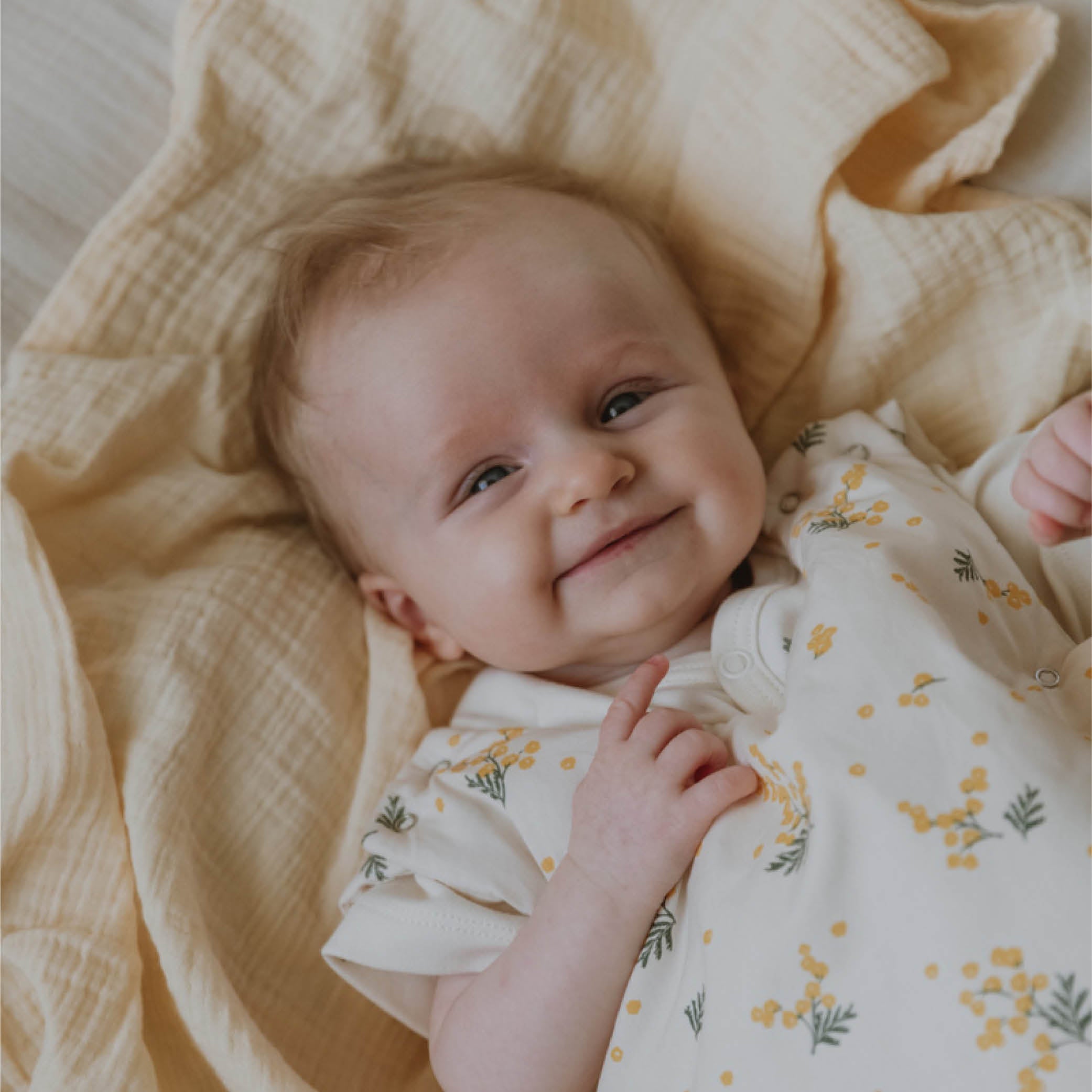 Musselin Swaddle-Decke in limone