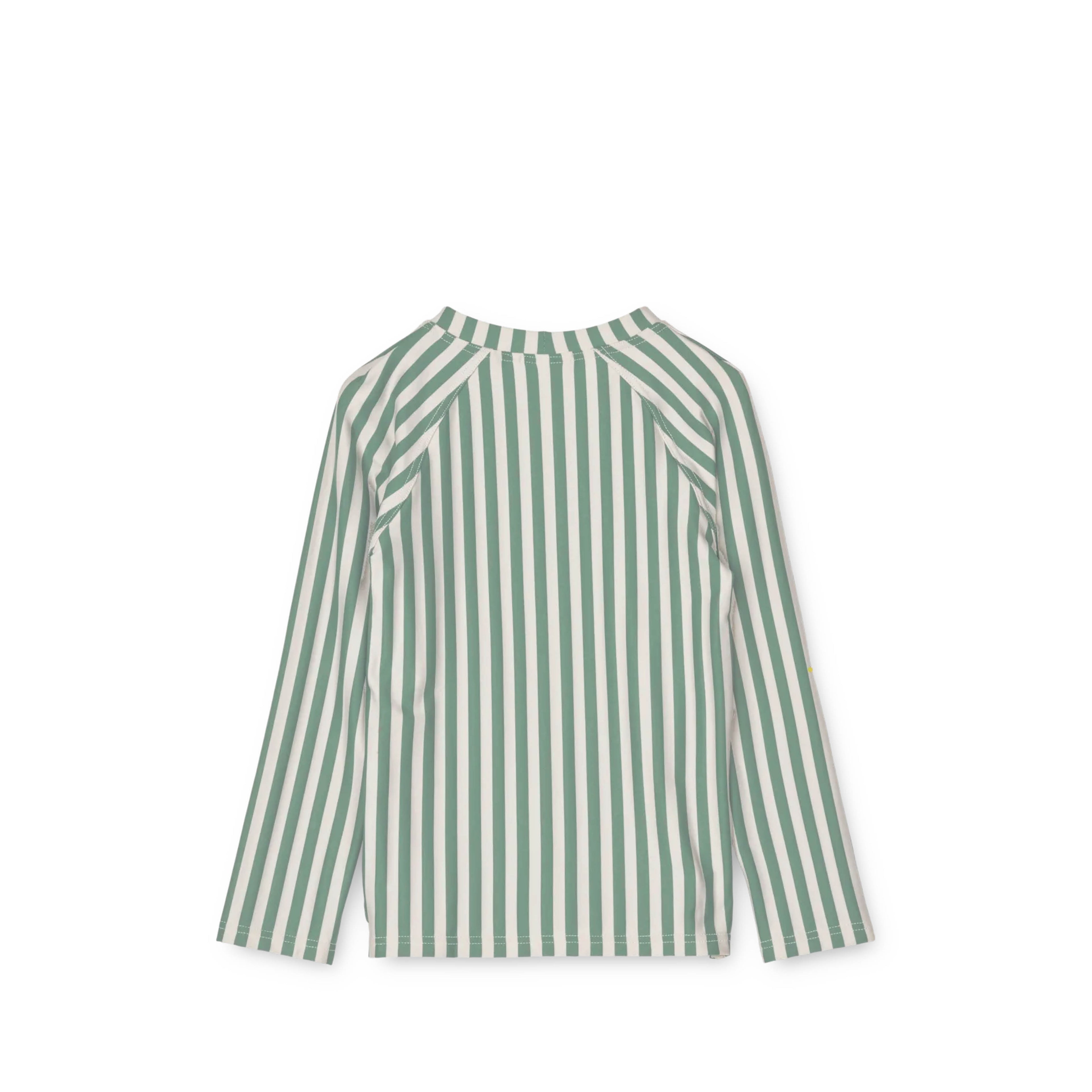 Swim shirt Noah in peppermint/crisp white striped