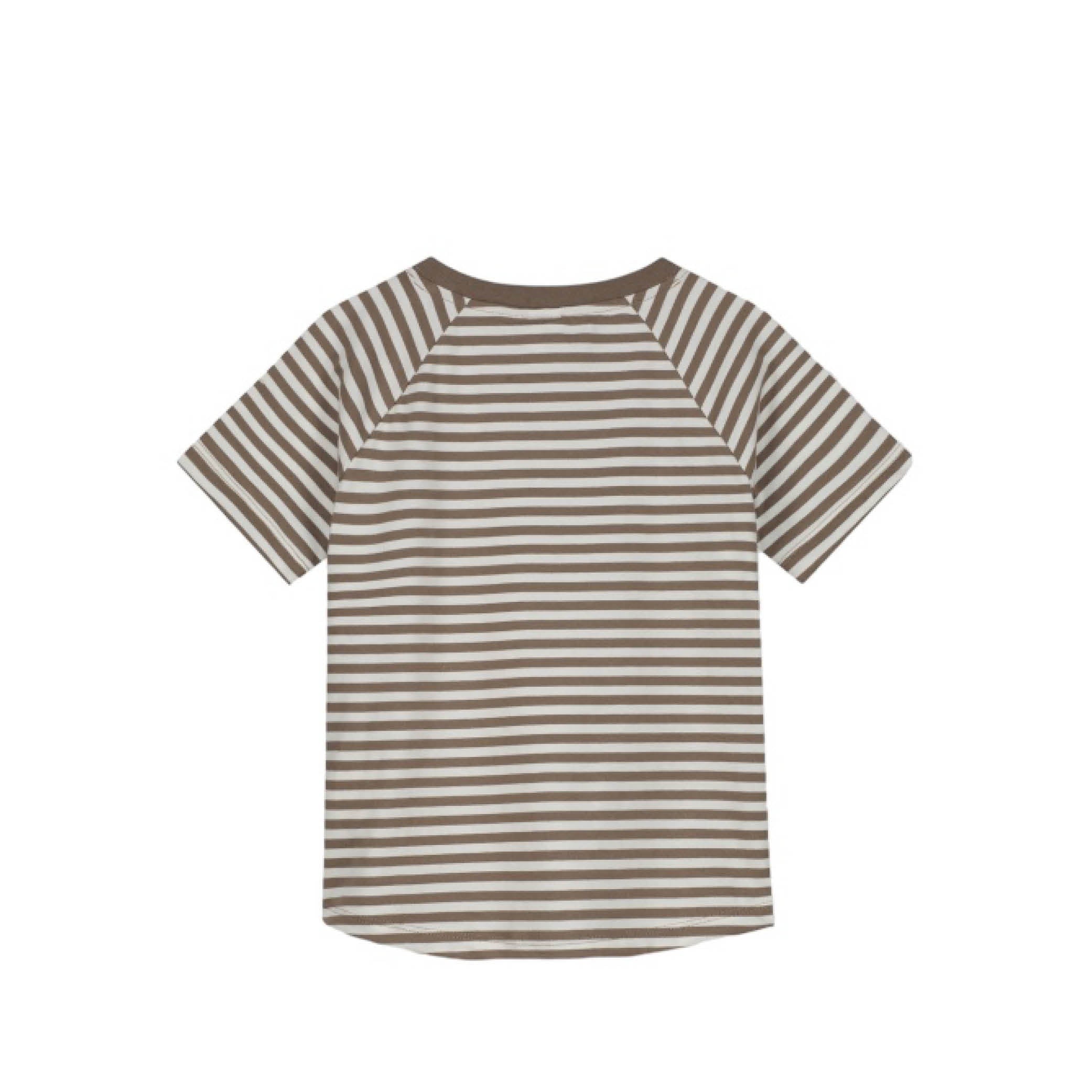 Short-sleeved T-Shirt in brownie/off white