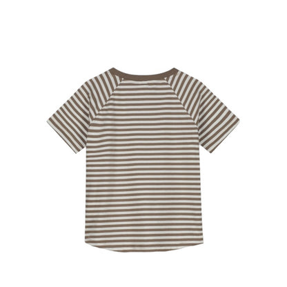 Short-sleeved T-Shirt in brownie/off white