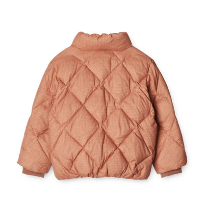 Benson Quilted Down Jacket in a tuscany rose mix