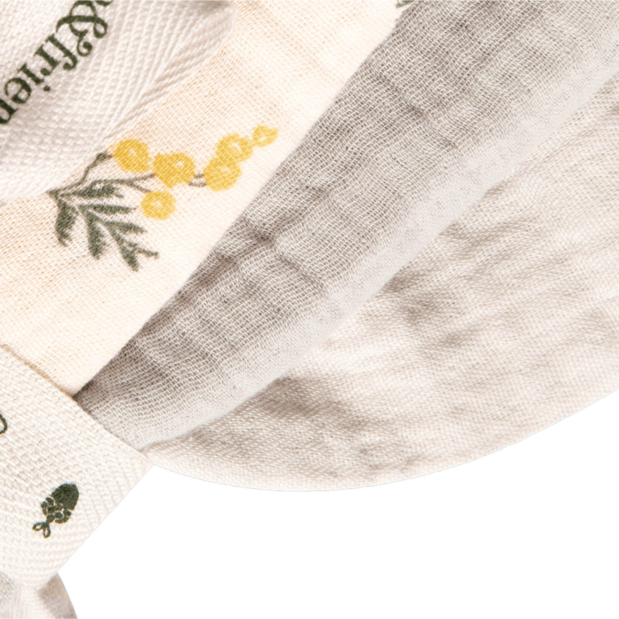 3er Set Baby und neugeborenen Swaddle und Spucktuch in mimosa von Garbo & Friends aus weicher und qualitativ hochwertigen Bio Musselin bei kinder & konsorten in Düsseldorf