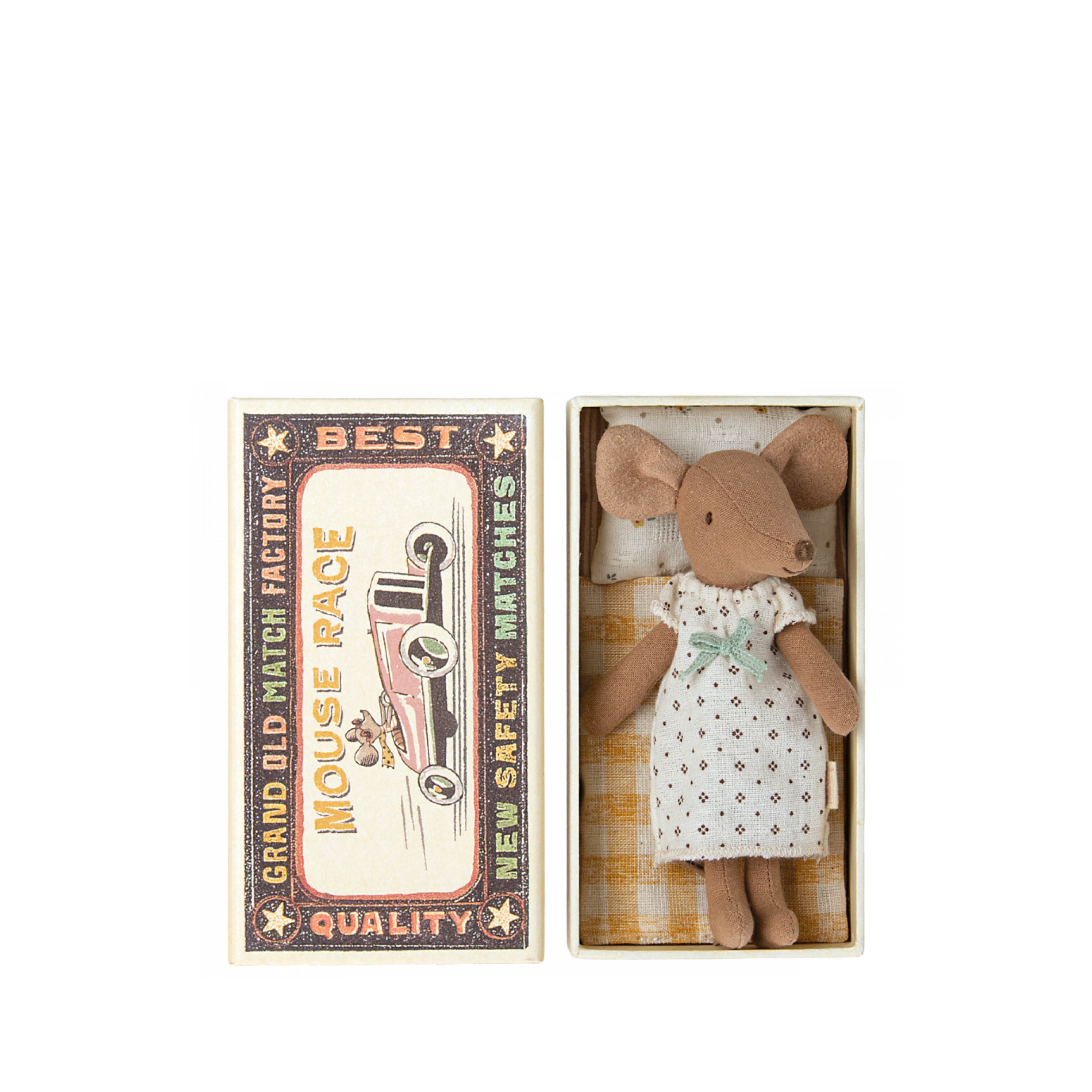 Big Sister Mouse in Matchbox, brown