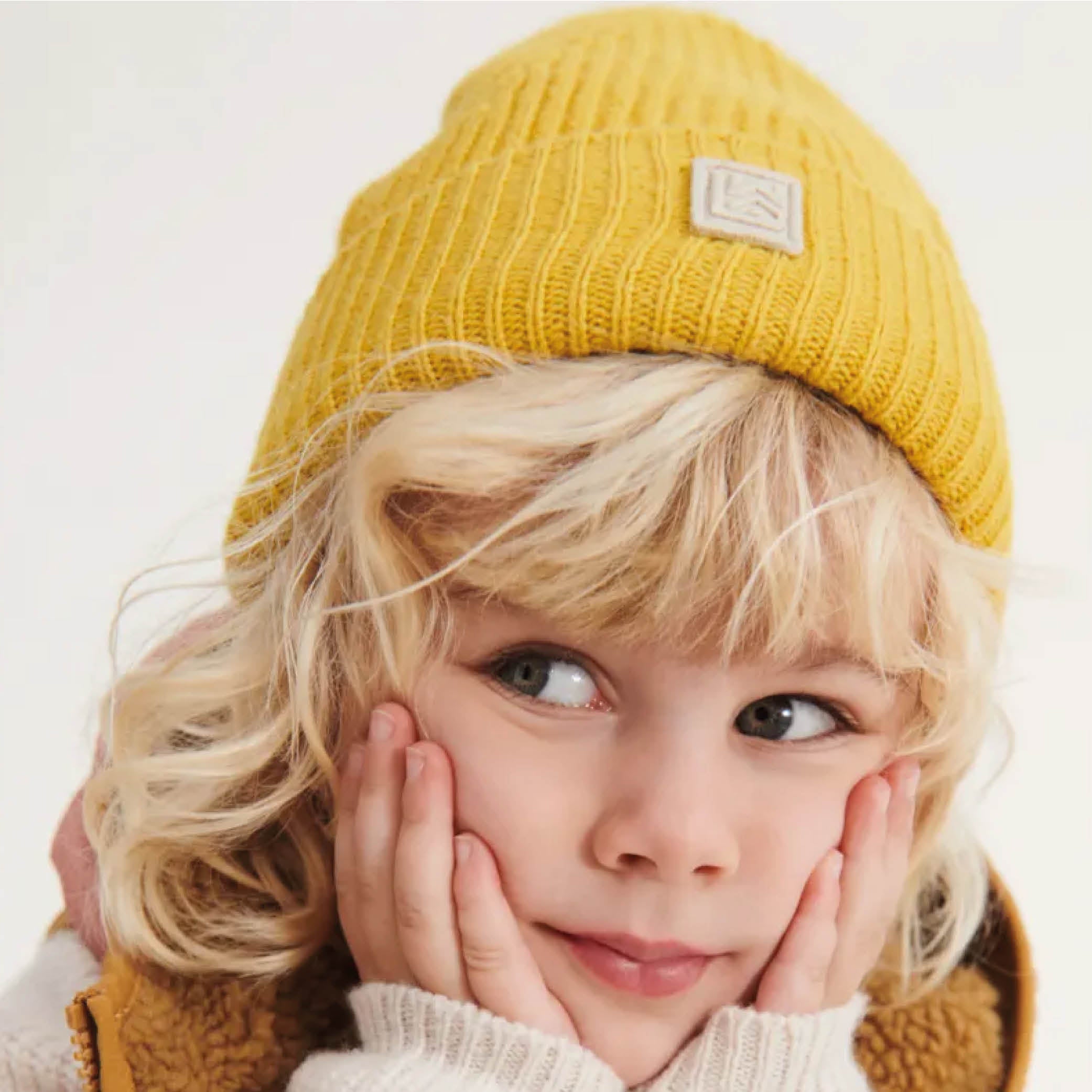 Emilio Beanie in lemon flake