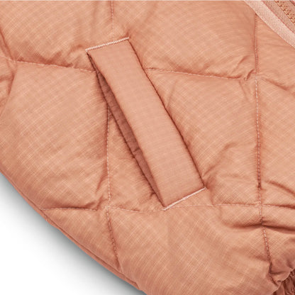 Benson Quilted Down Jacket in a tuscany rose mix