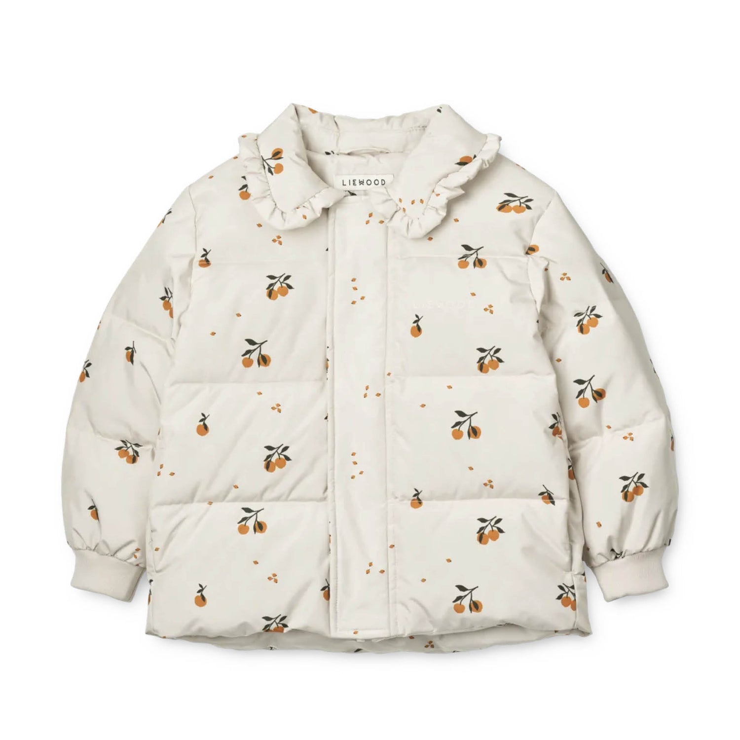 Anemone Down Puffer Jacket in peach/sandy