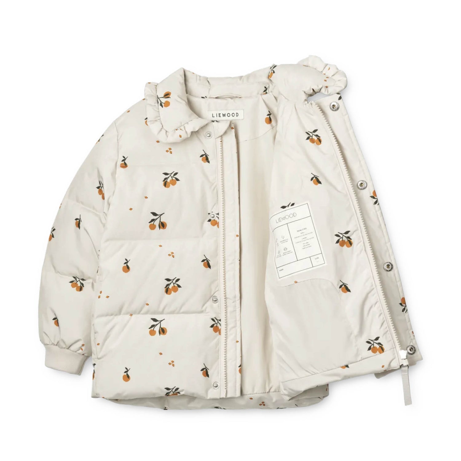 Anemone Down Puffer Jacket in peach/sandy