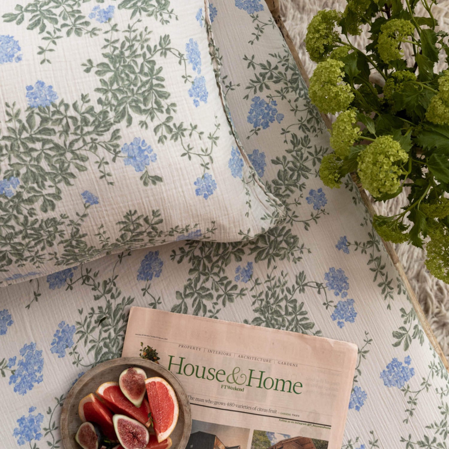 Muslin Bed Set Junior in plumbago