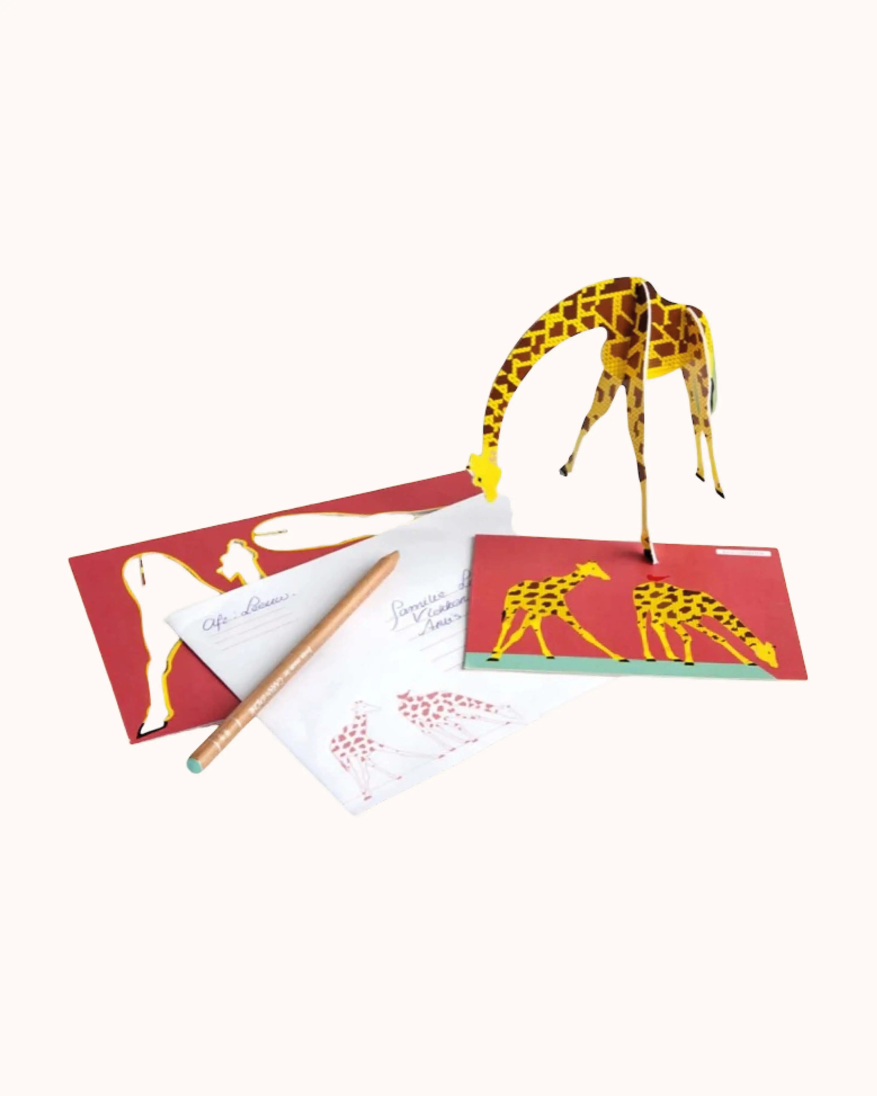 Giraffe 3D-Puzzle Grußkarte