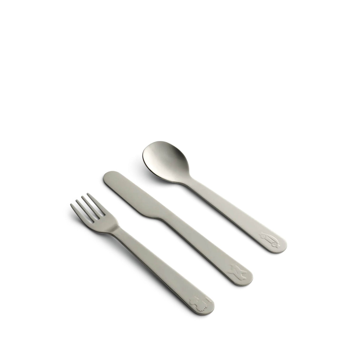 Set of 3, Nadine stainless steel Cutlery Set with vehicle motifs