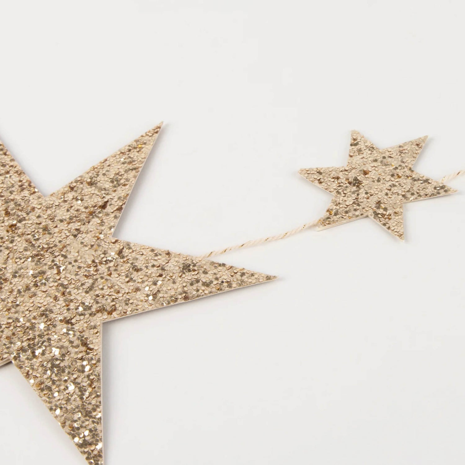 Gold Glitter Star Garland