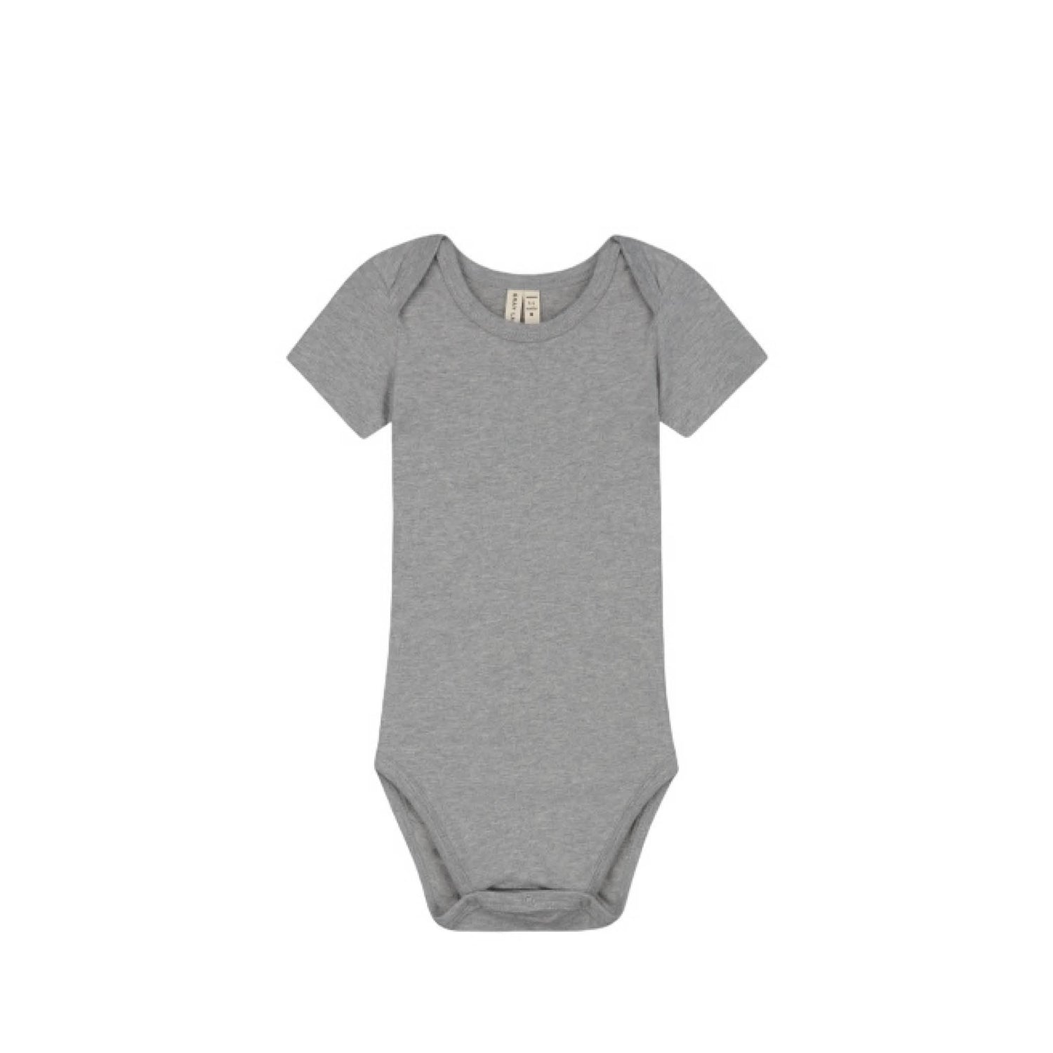 Short-sleeved Baby Body in grey melange