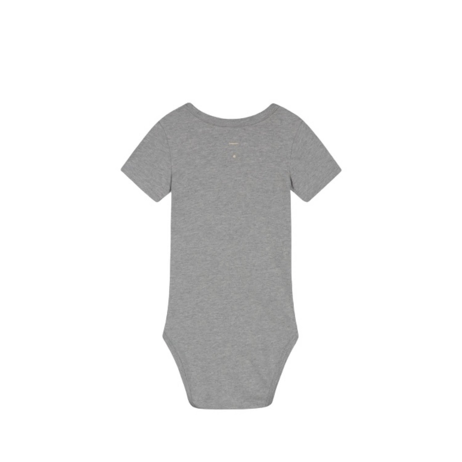 Short-sleeved Baby Body in grey melange