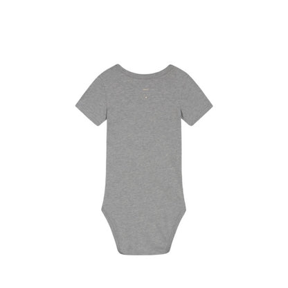 Short-sleeved Baby Body in grey melange