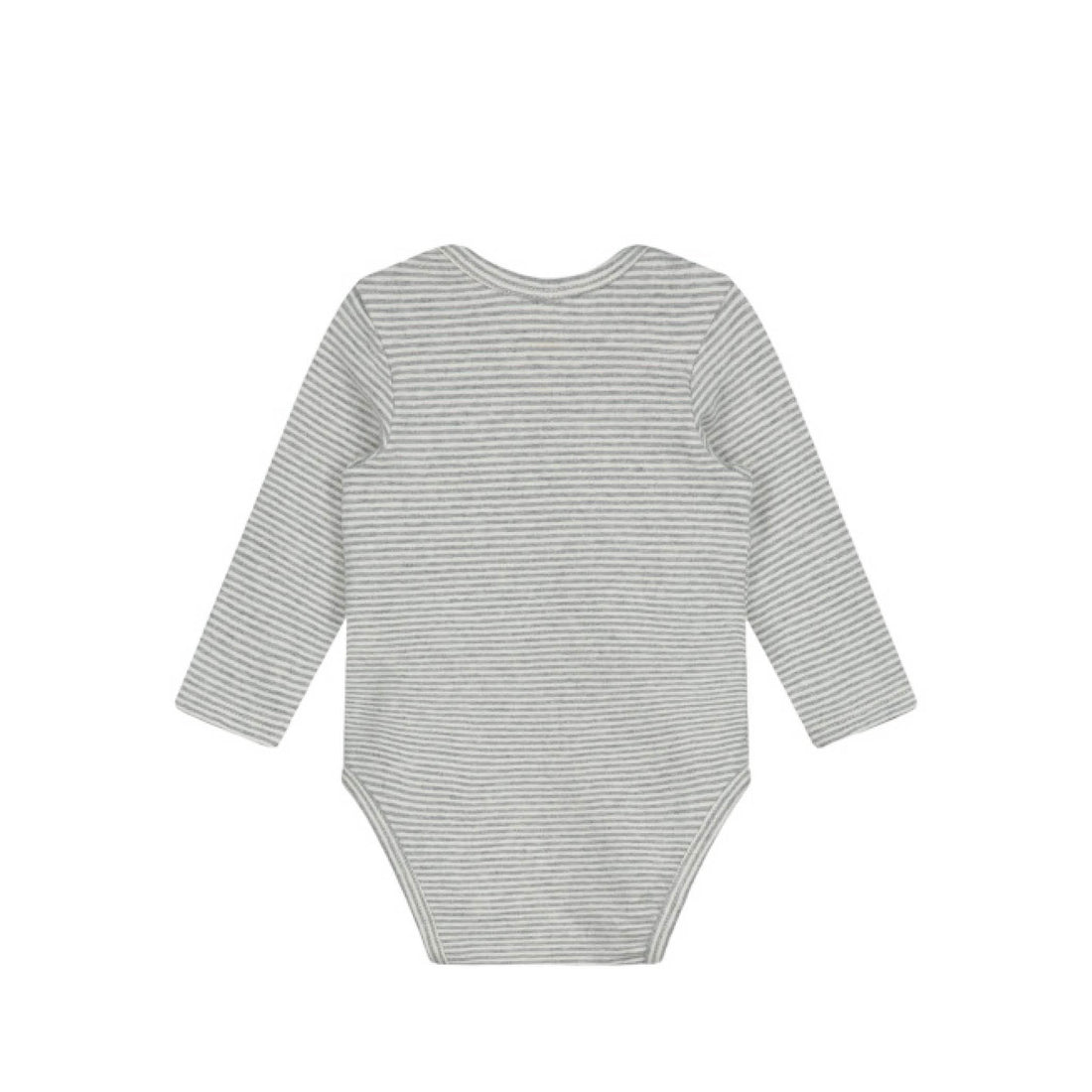 Langärmliger Baby Body in grey melange/cream