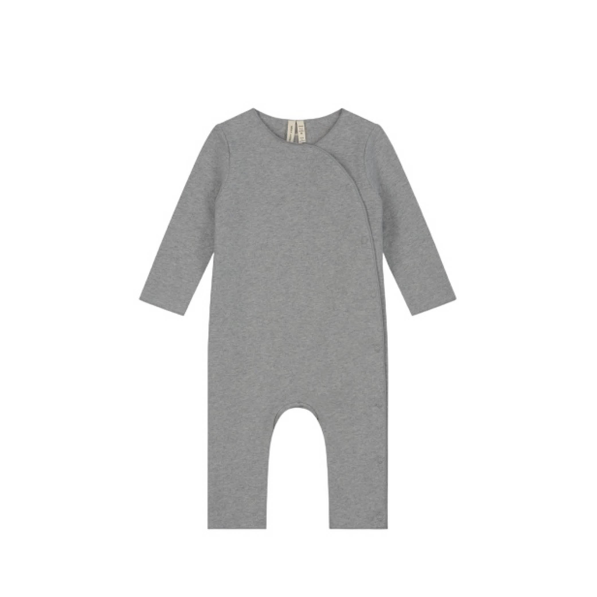 Baby Onesie with Snaps in grey melange