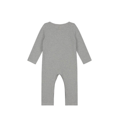 Baby Onesie in grey melange/cream