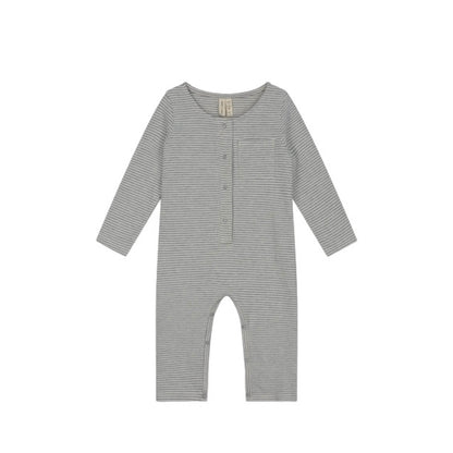 Baby Onesie in grey melange/cream