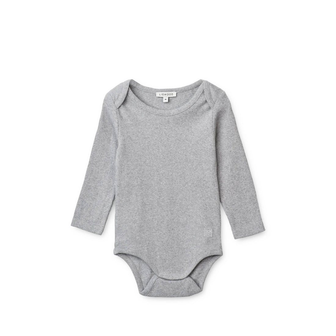 Langärmliger Baby Rib Body in light grey melange