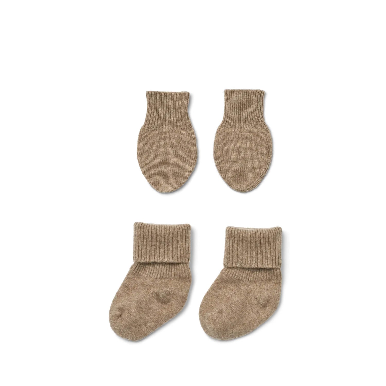 Belen Baby Kaschmir Set in oat melange