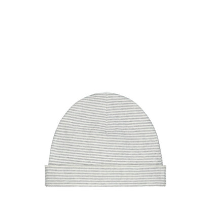 Baby Beanie in grey melange/cream