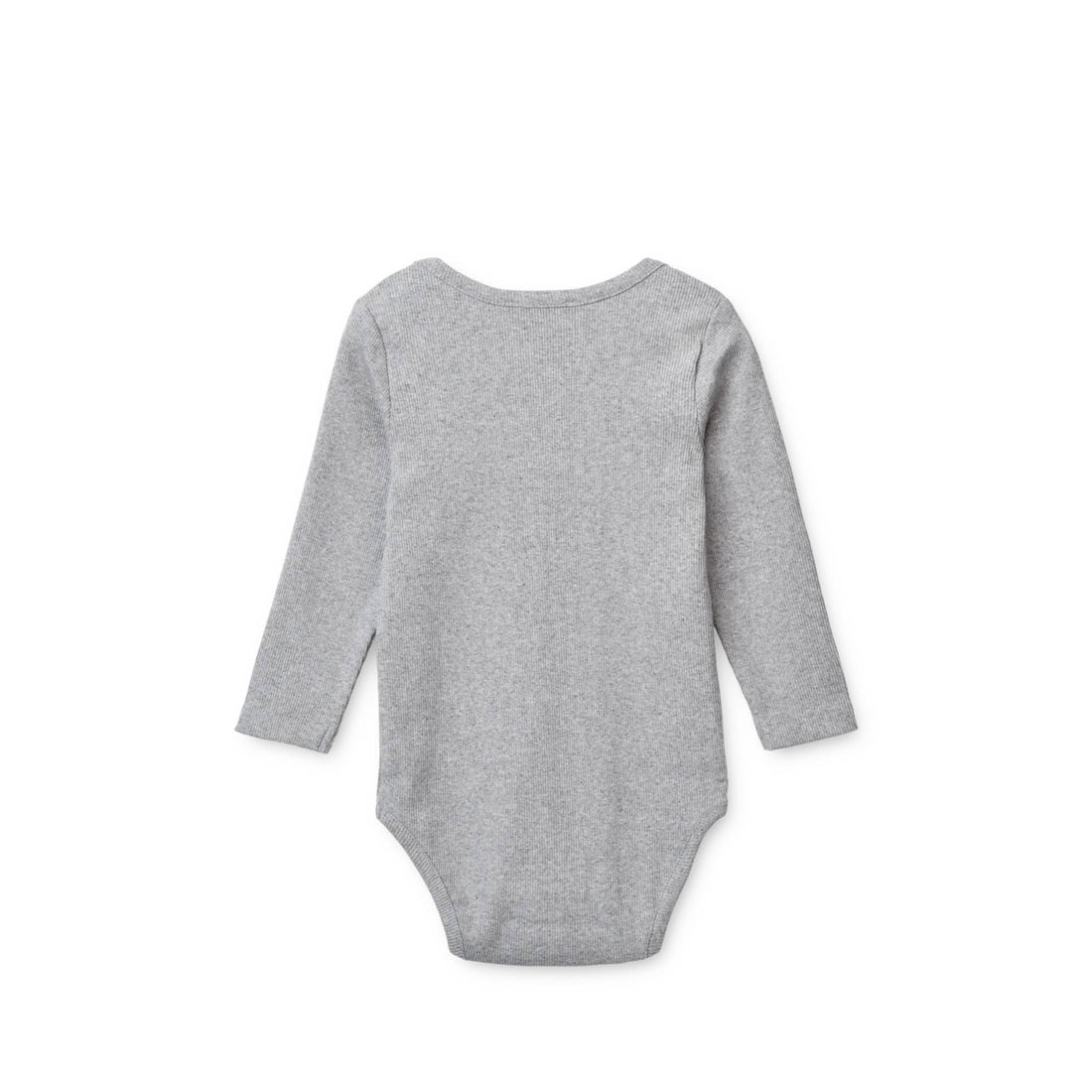 Langärmliger Baby Rib Body in light grey melange