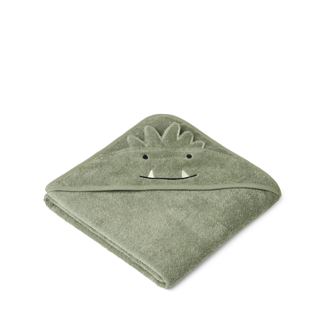 Hooded Towel in faune green