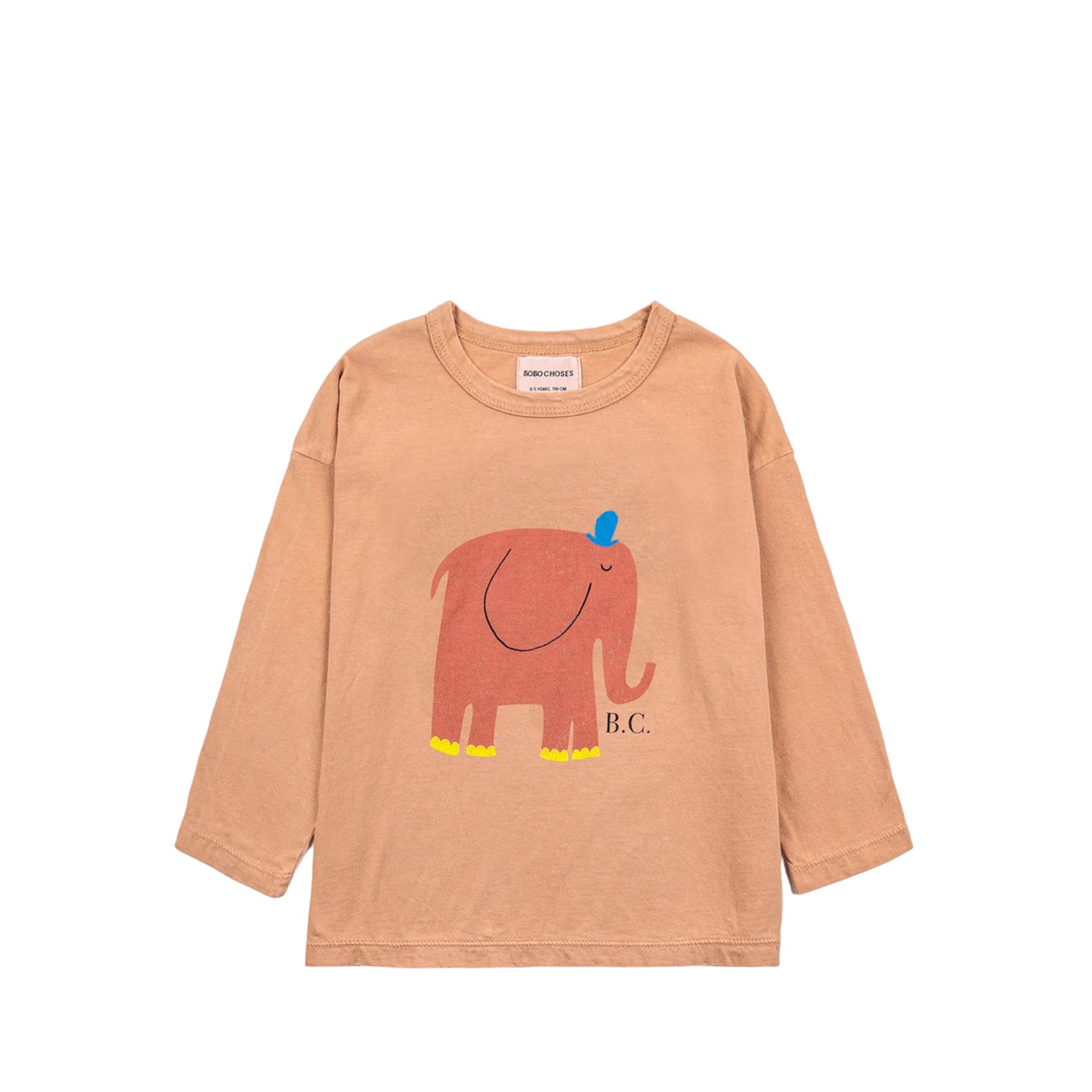 Long-sleeved T-Shirt with Elephant