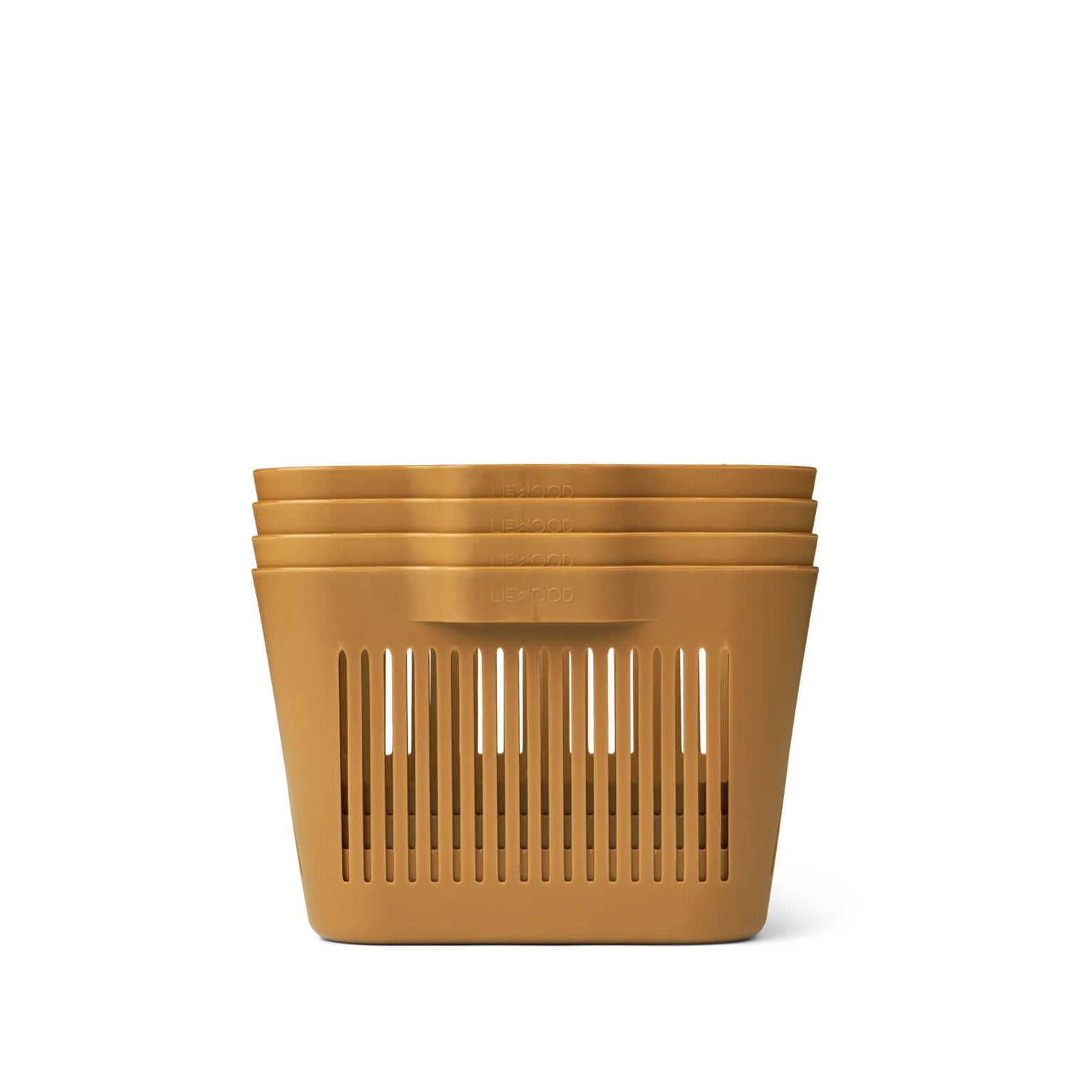 Set of 4, Makeeva Basket S in golden caramel