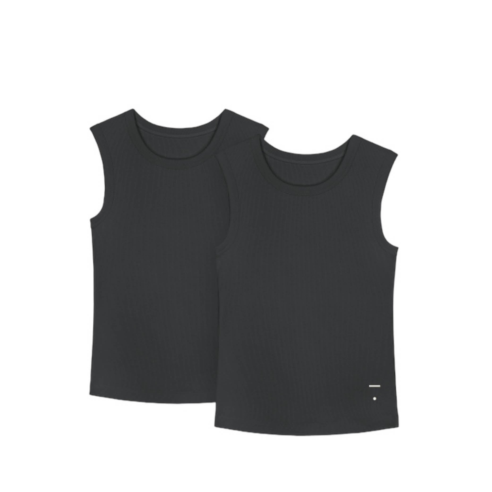 Set of 2, Sleeveless Top in nearly black