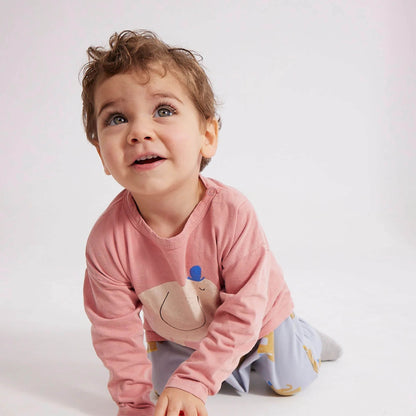 Long-sleeved Baby T-Shirt with Elephant