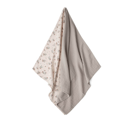 Set of 2, Muslin Swaddle in clover