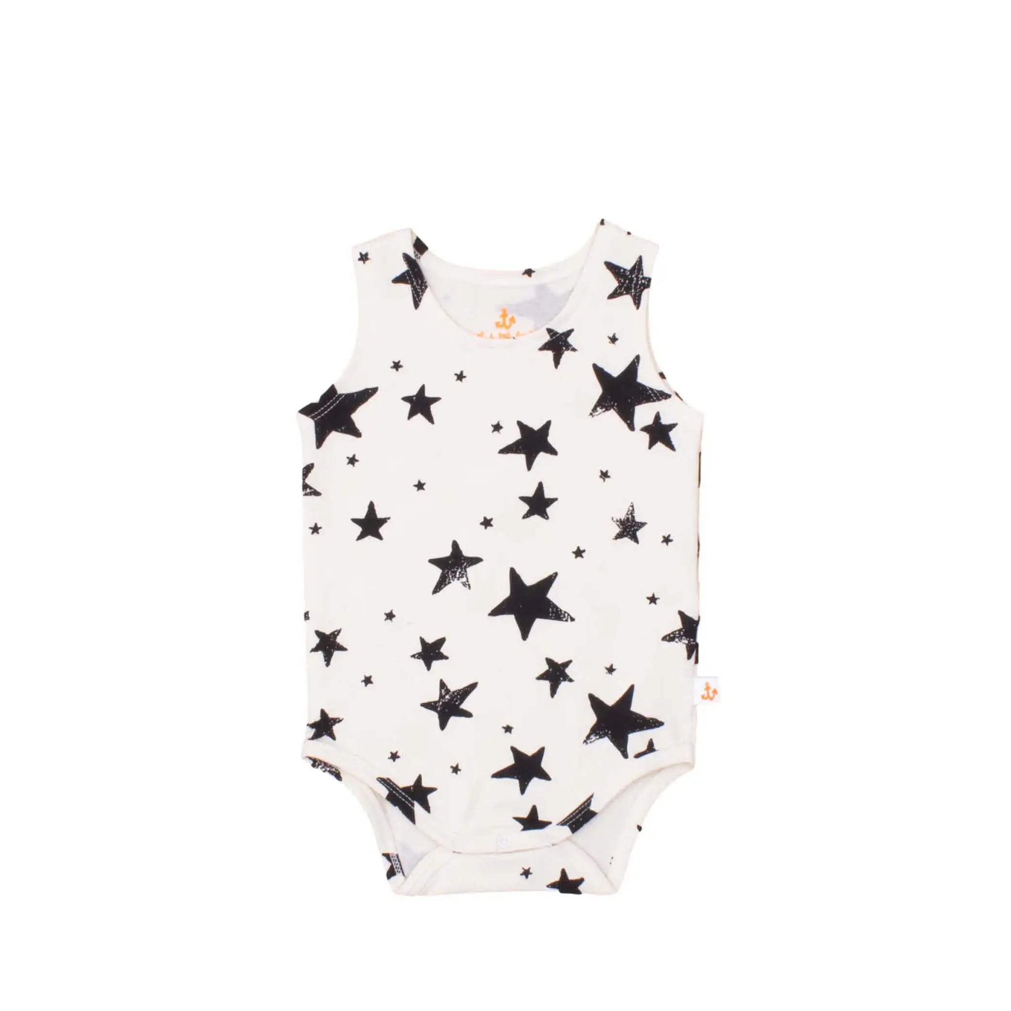 Sleeveless Baby Body Black Stars