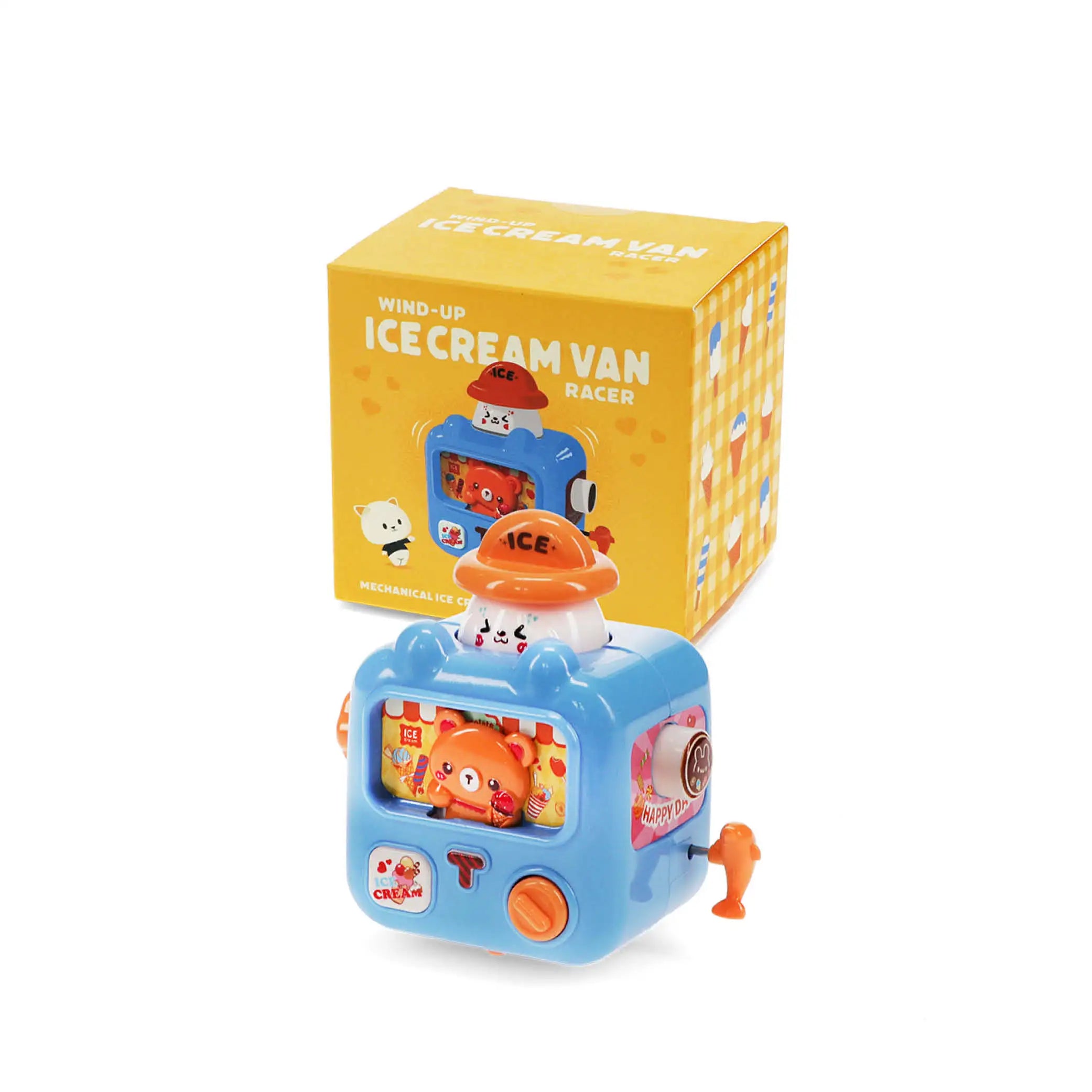 Aufziehbarer Renn-Eiswagen in blau