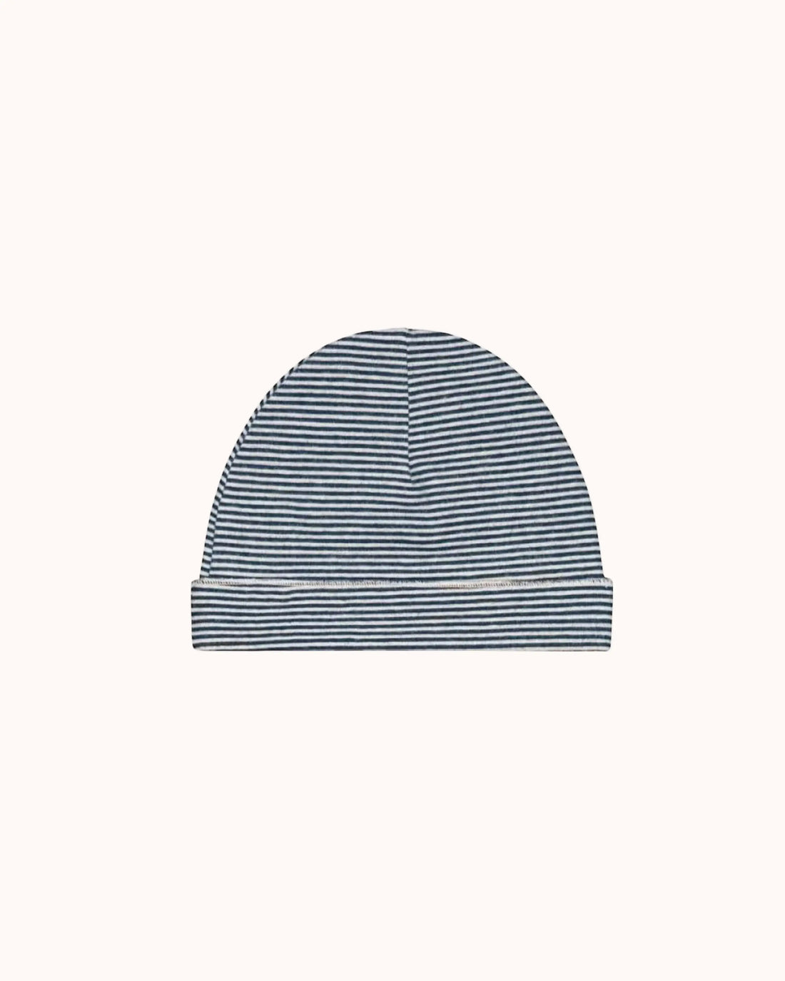 Baby Beanie in blue grey/cream