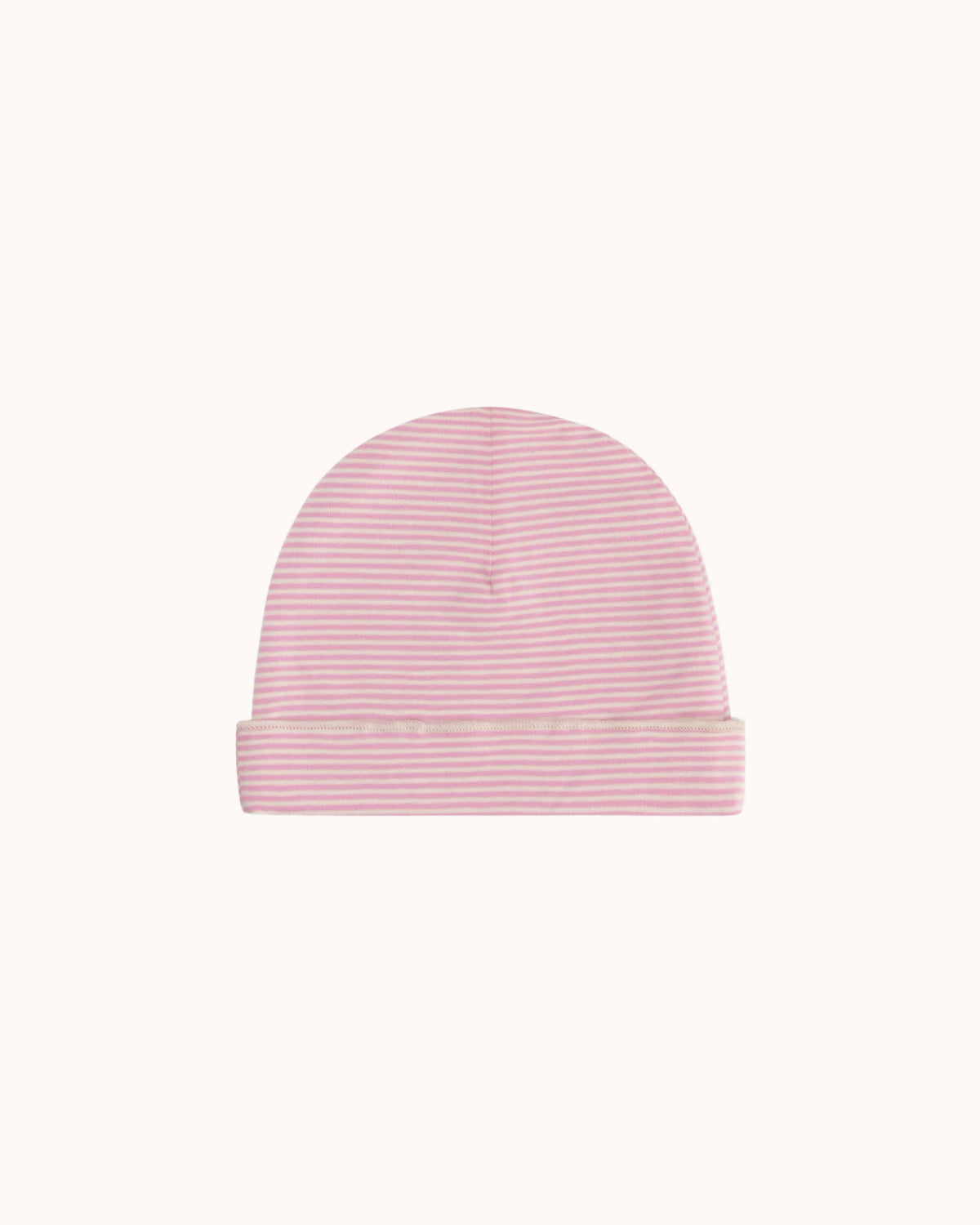 Baby Beanie in bubblegum/cream