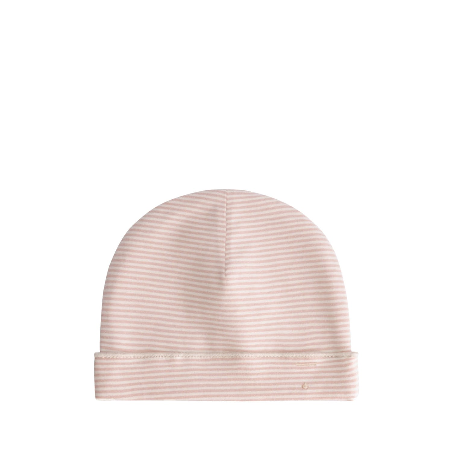 Baby Beanie in faded pink/cream