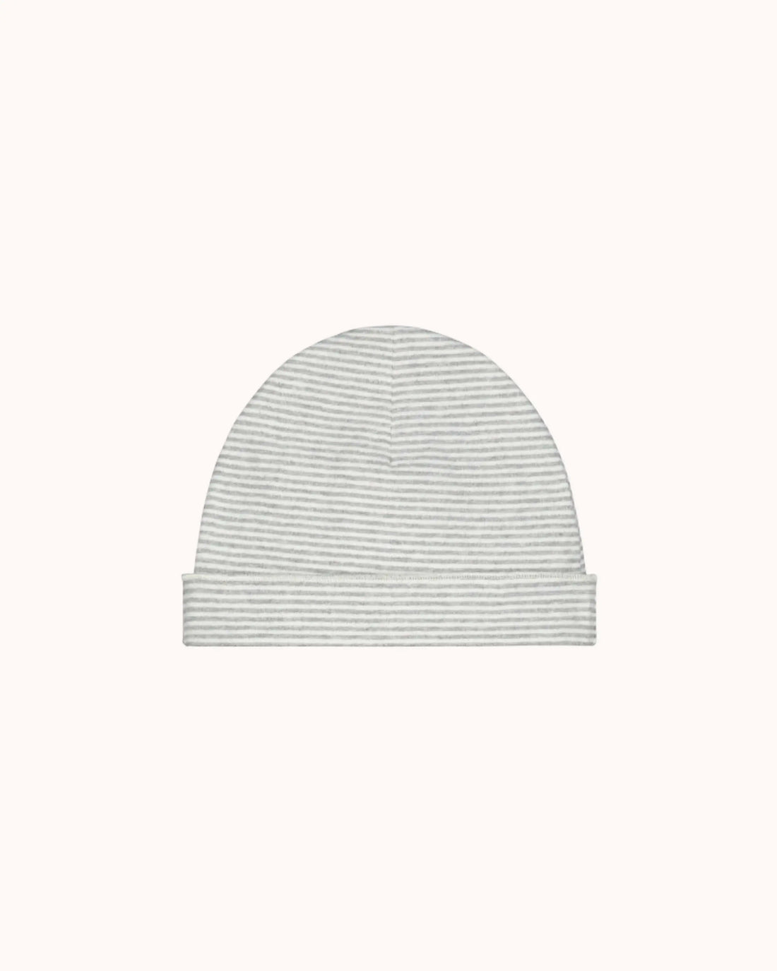 Baby Beanie in grey melange/cream