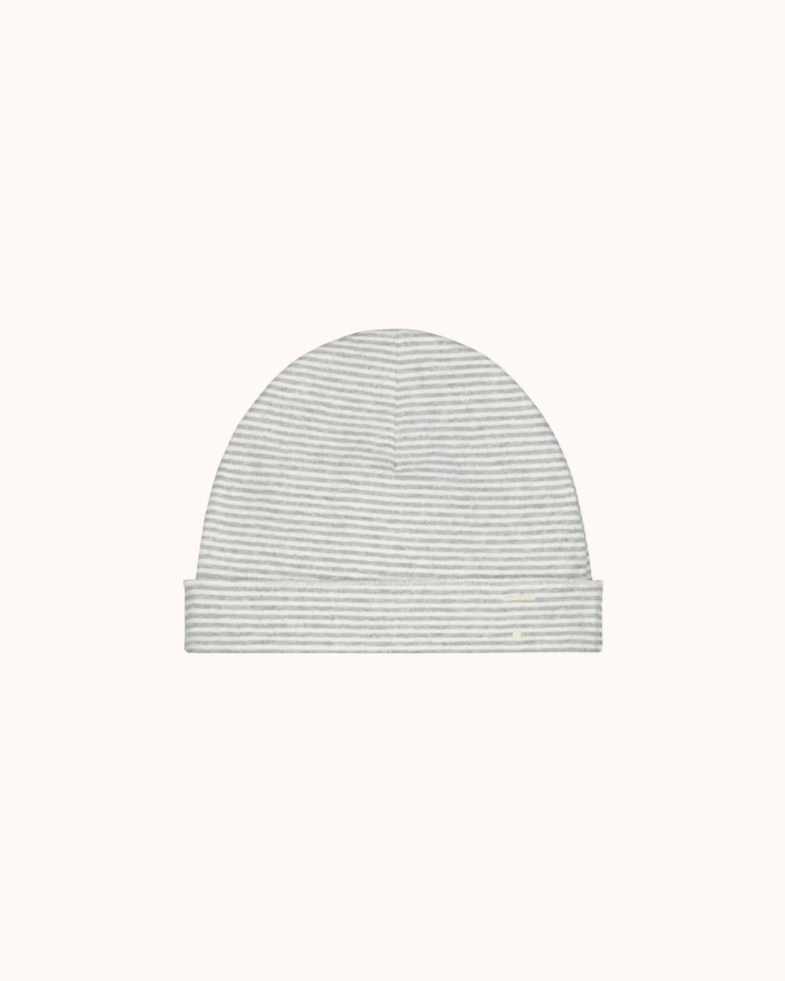 Baby Beanie in grey melange/cream