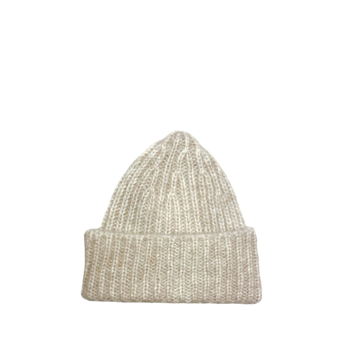 Baby Beanie in natural/white melange