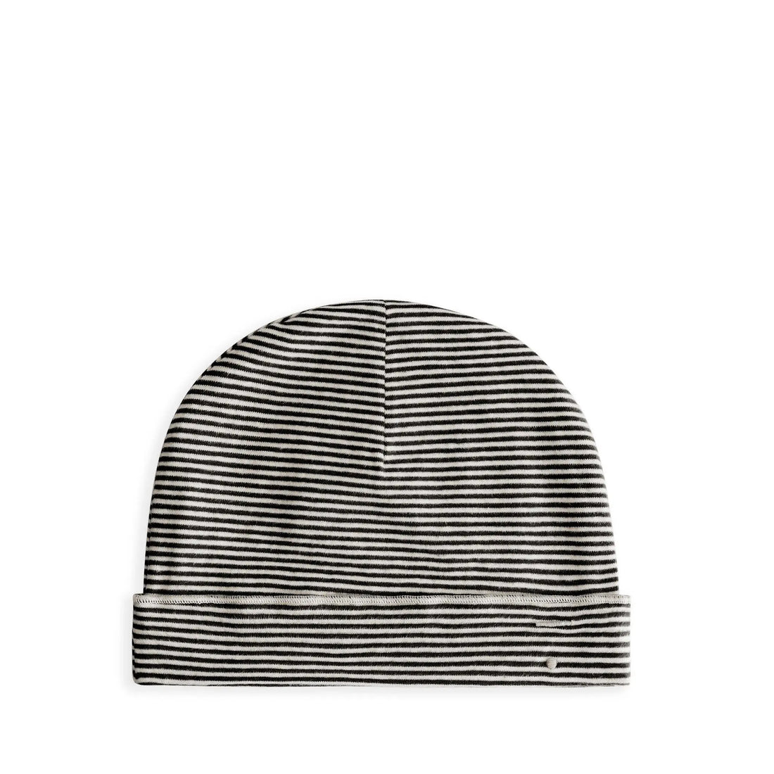 Baby Beanie in nearly black/cream