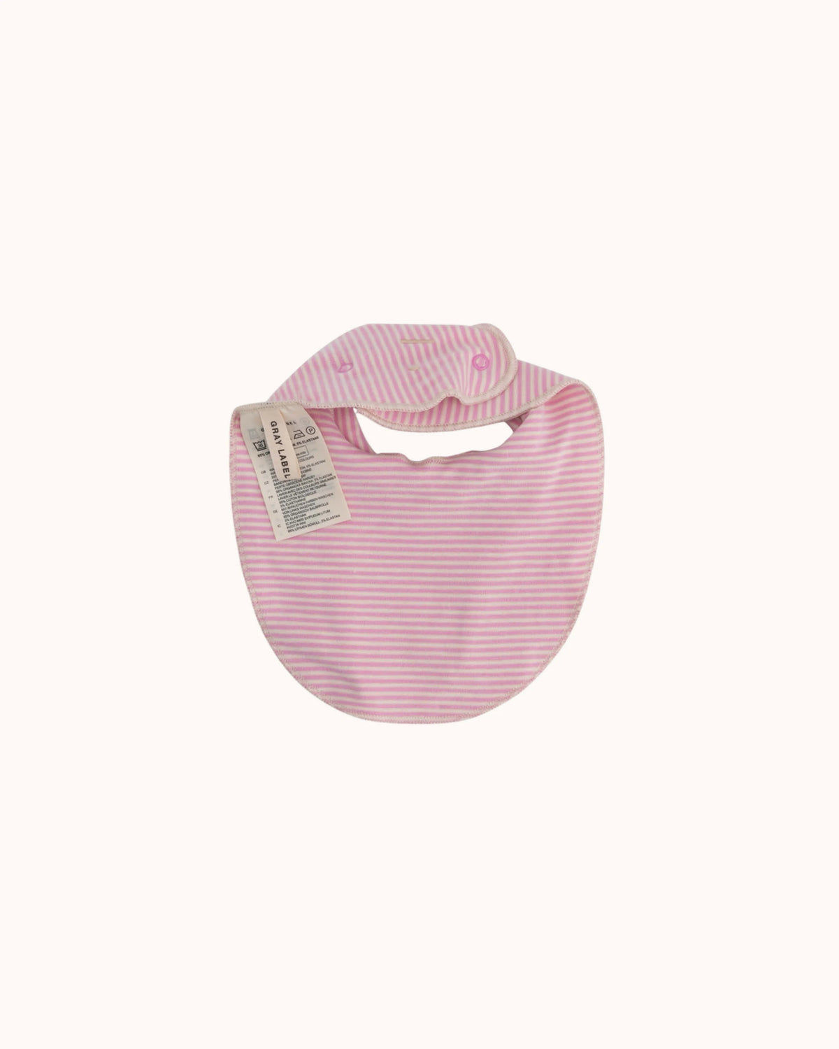Baby Bib in bubblegum/cream